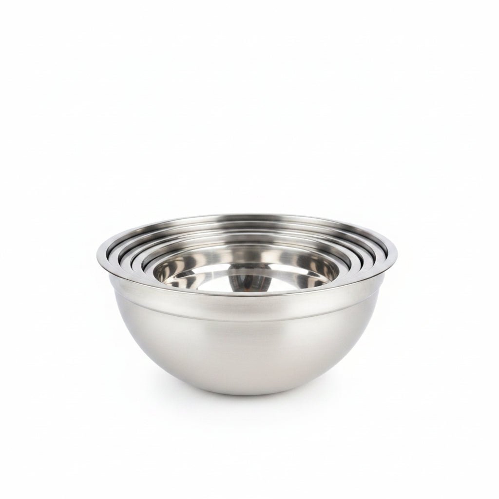 10pc Rainbow Stainless Steel Bowls with Lids - Silver Bottom