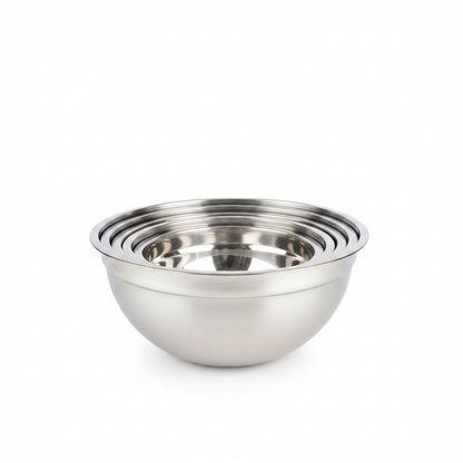 10pc Rainbow Stainless Steel Bowls with Lids - Silver Bottom