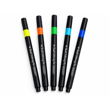 10 Piece Water-Based Brush Lettering Pen Set – Flexible Brush Tip Pens For Hand Lettering & Calligraphy