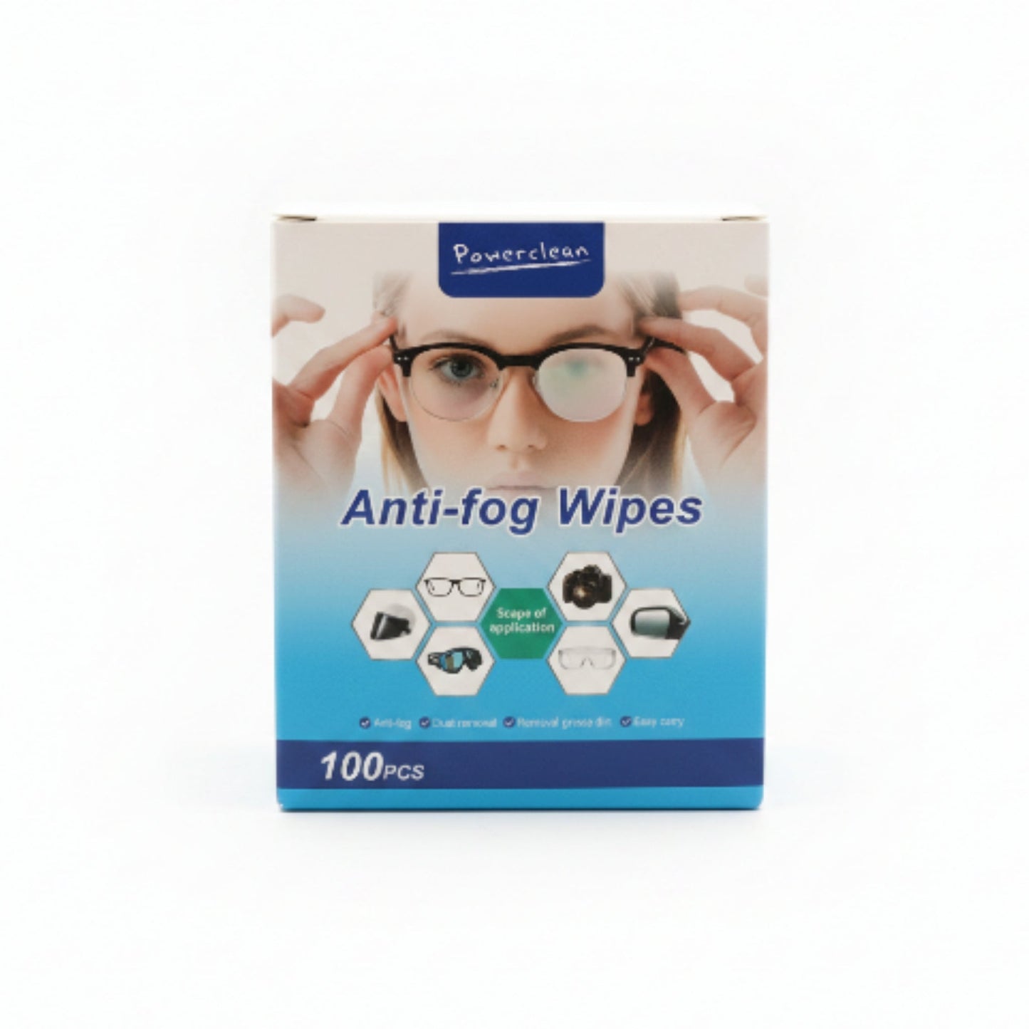 100 Pack Anti-Fog Lens Wipes | Glasses, Goggles & Screen Cleaning Wipes