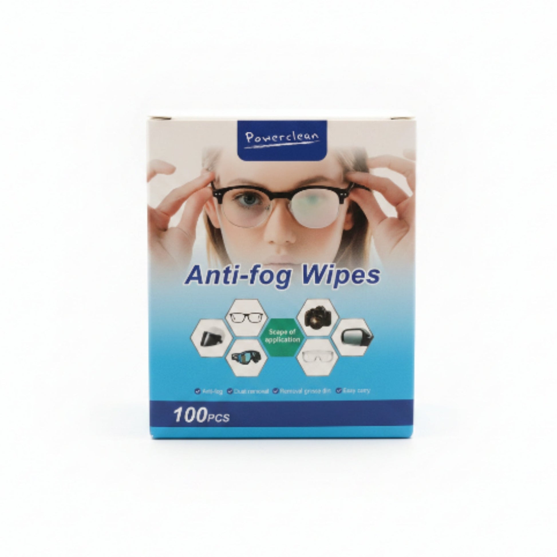 100 Pack Anti-Fog Lens Wipes | Glasses, Goggles & Screen Cleaning Wipes