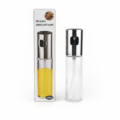 100ml Glass Olive Oil Sprayer Bottle – Refillable Cooking Oil Mister for Kitchen, Air Fryer & BBQ