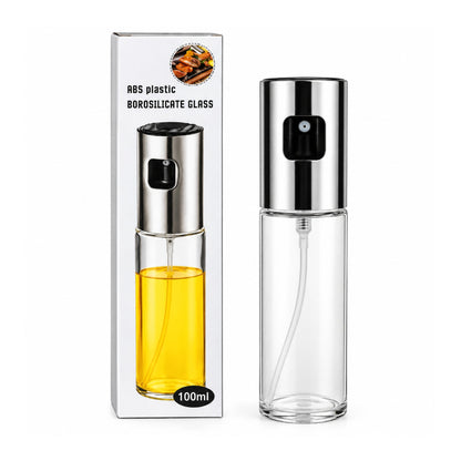 100ml Glass Olive Oil Sprayer Bottle – Refillable Cooking Oil Mister for Kitchen, Air Fryer & BBQ