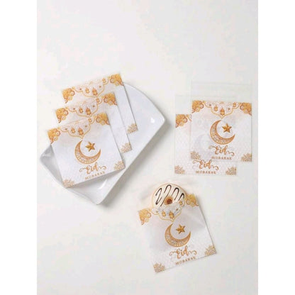 100pc Eid Mubarak Self Sealing Bags