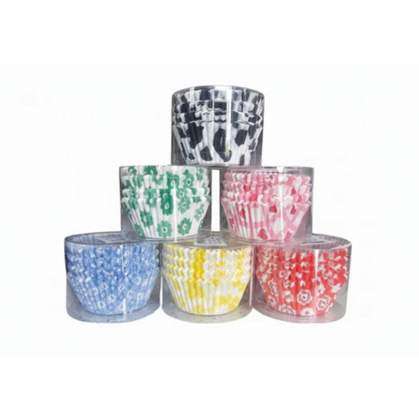 100pc Pattern Cupcake Liners – 11cm Decorative Baking Cups for Cupcakes, Muffins & Homemade Treats On White Background