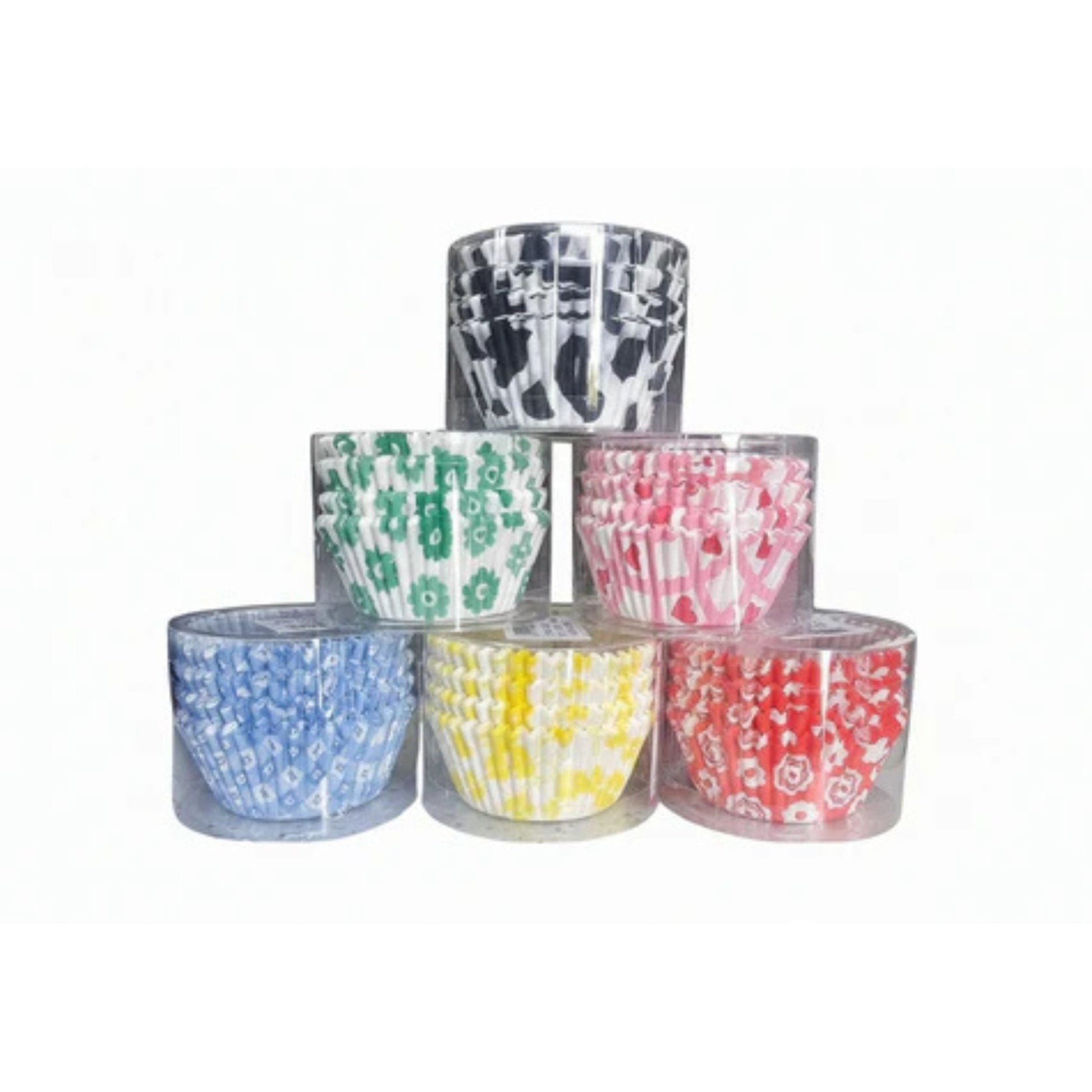 100pc Pattern Cupcake Liners – 11cm Decorative Baking Cups for Cupcakes, Muffins & Homemade Treats On White Background