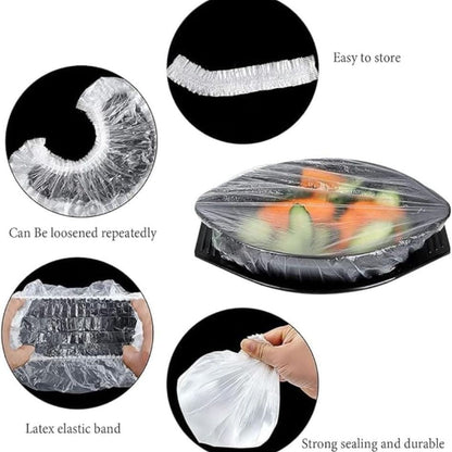 100pc Plastic Food Cover