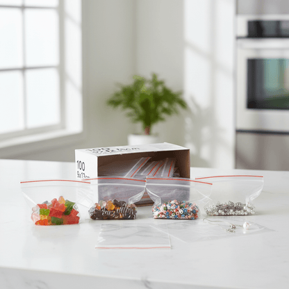 100pc Zip Lock Bag - 9x13cm