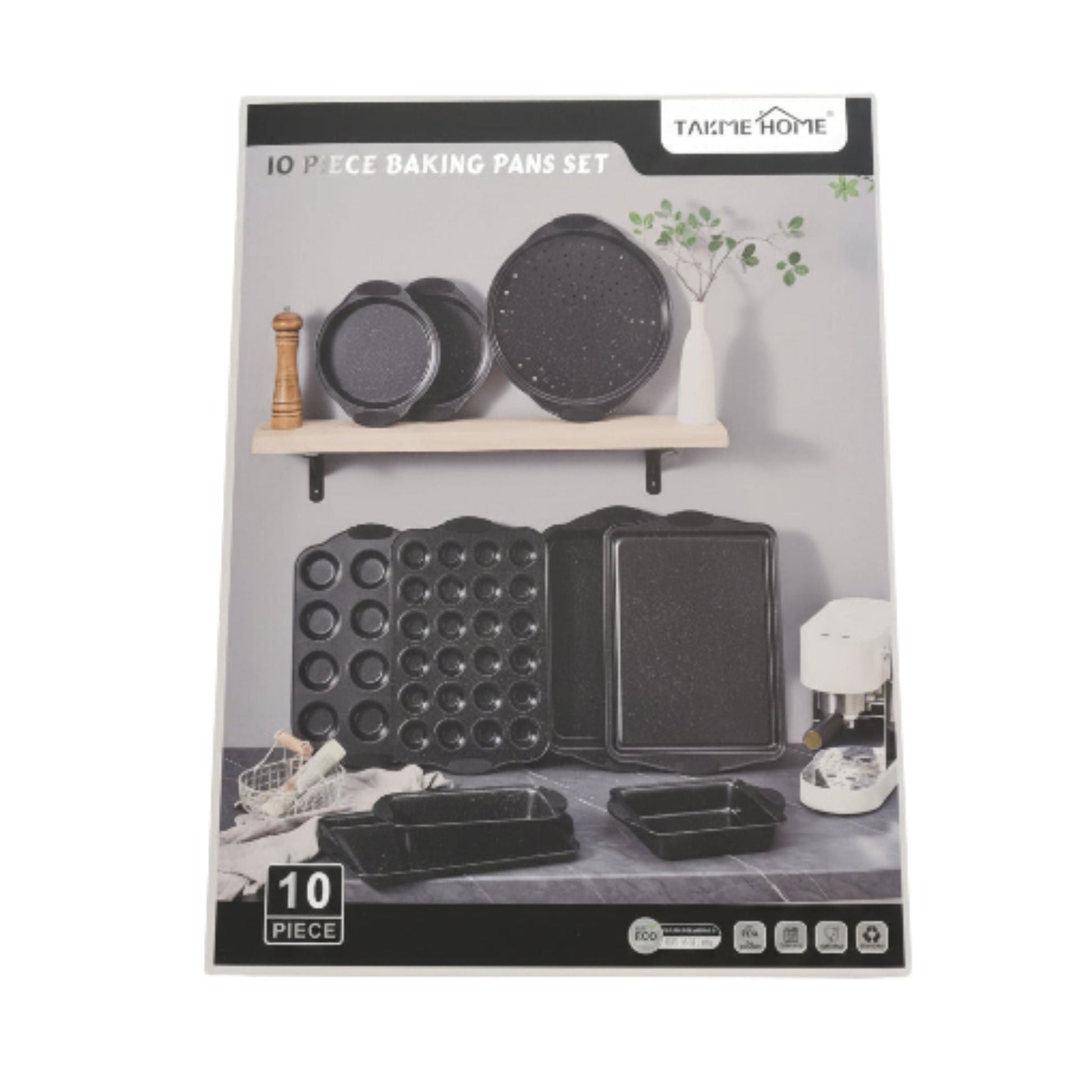 10pc Baking Set - Black