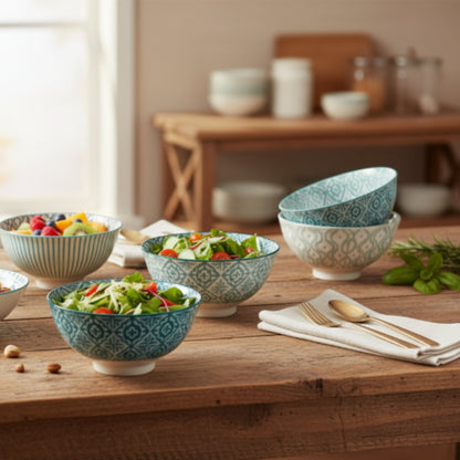 10pc Danny Home Botanica Stoneware Bowls Set