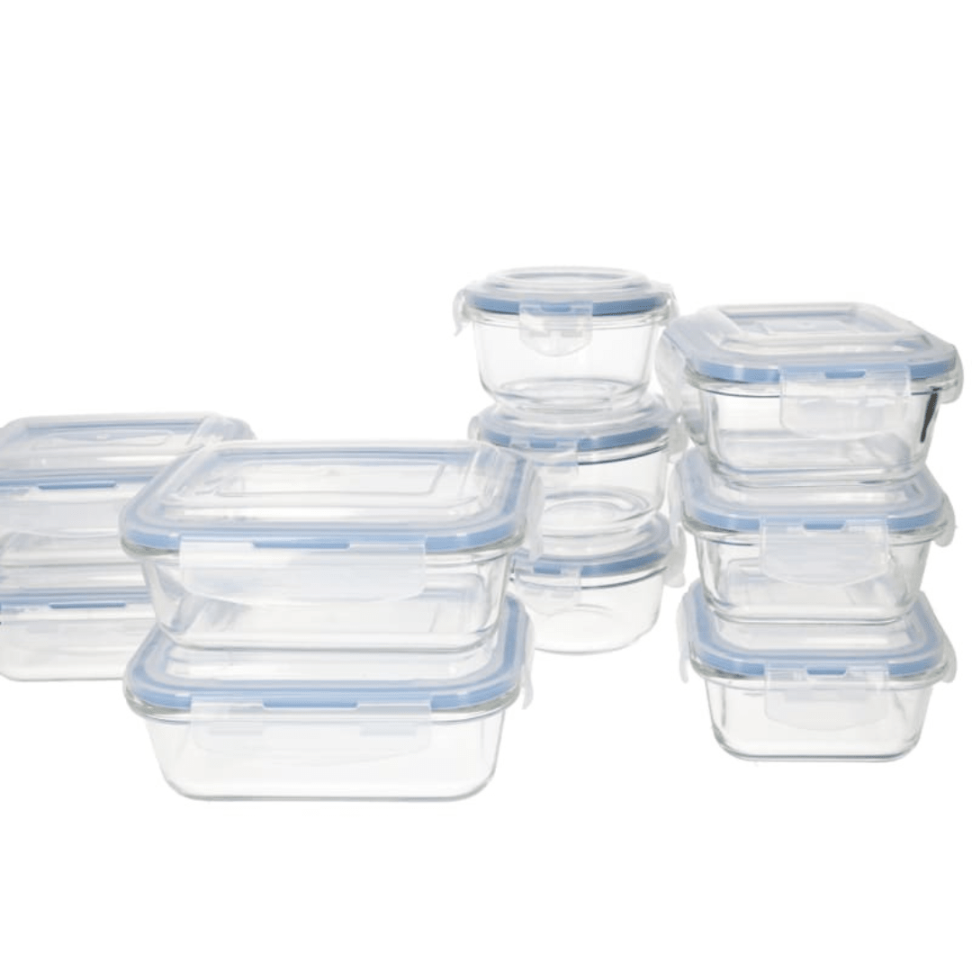 10pc Danny Home Glass Bowl With Lid
