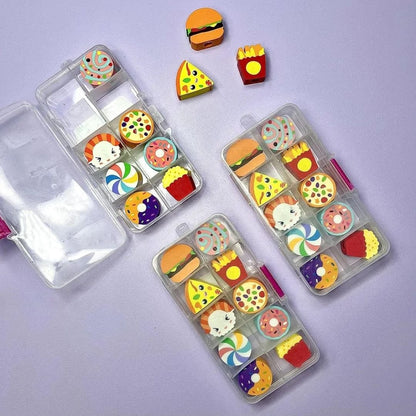 10pc Fast Food Eraser In Box