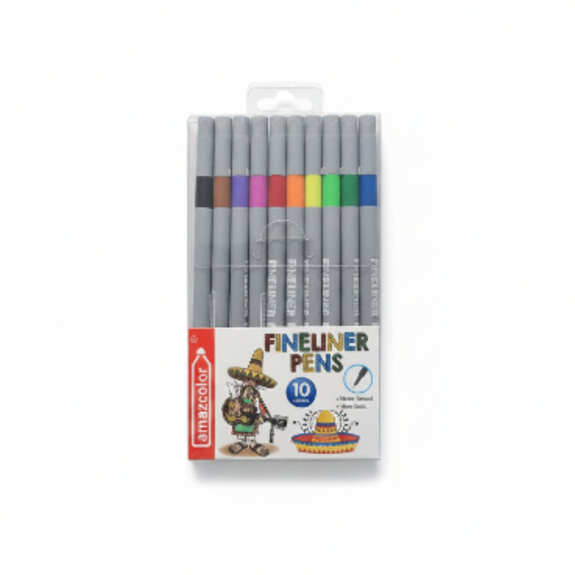 10 Piece Fineliner Pen Set – Fine Tip Pens for Art, Writing & Journaling