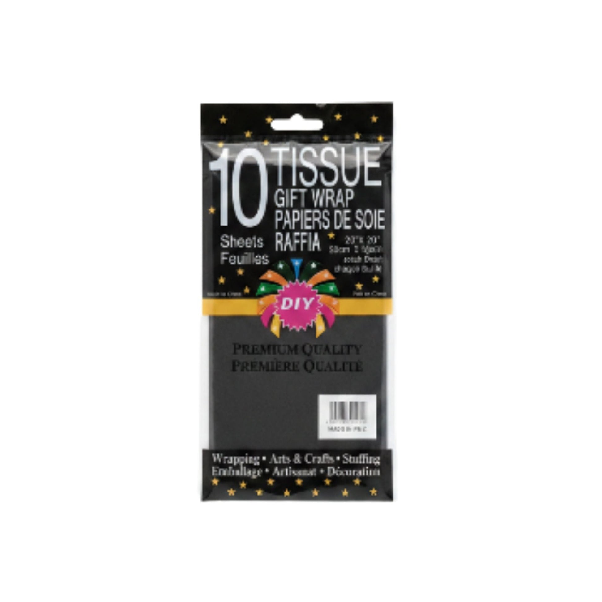 10pc Tissue Gift Wrap - Black
