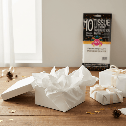 10pc Tissue Gift Wrap - White