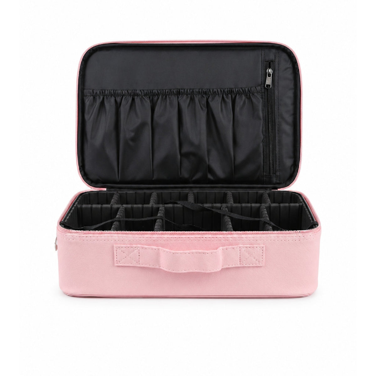 11 Compartment Makeup Bag – Travel Cosmetic Organizer – Large Capacity
