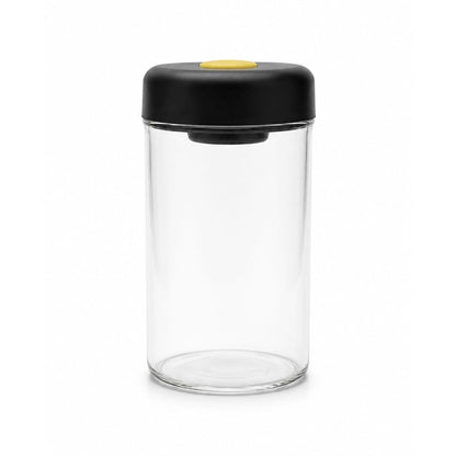 1100ml Glass Vacuum Seal Storage Jar - Black