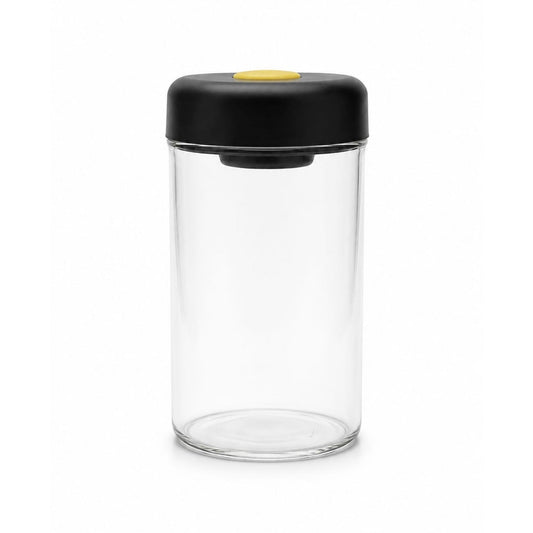 1100ml Glass Vacuum Seal Storage Jar - Black