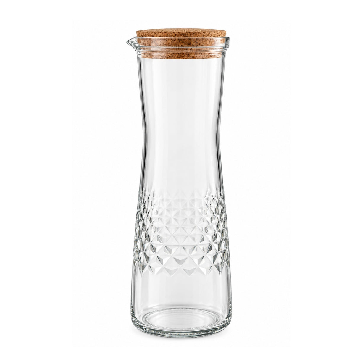 1.1L Danny Home Glass Carafe – Cork Lid Beverage Serving Bottle
