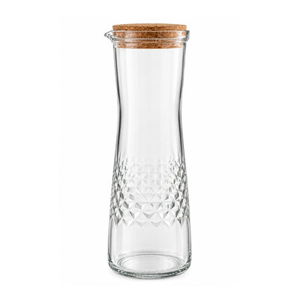 1.1L Danny Home Glass Carafe – Cork Lid Beverage Serving Bottle