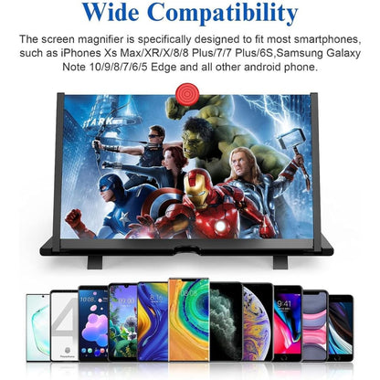 12 Inch Screen Magnifier – Phone Screen Enlarger for Video Viewing – Portable Foldable Design