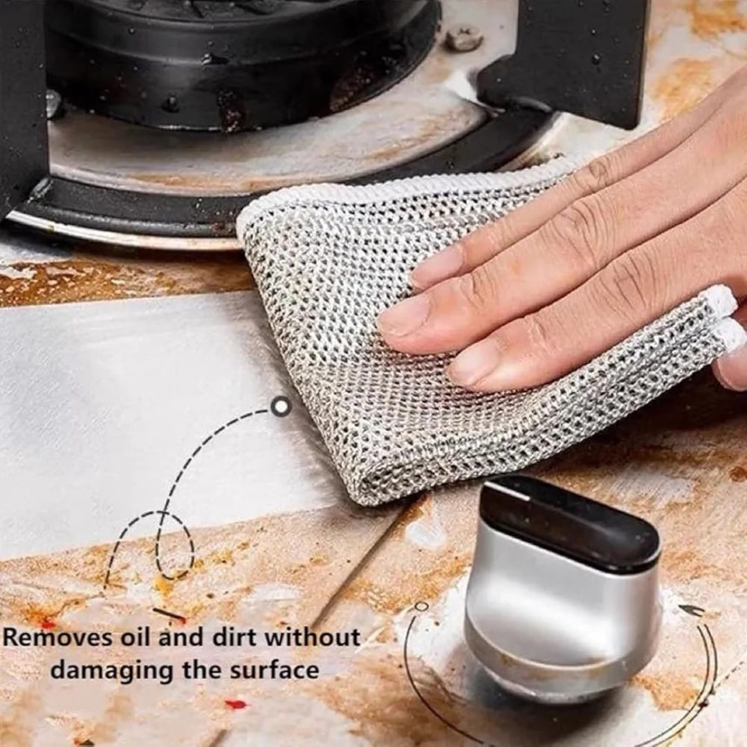 12 Piece Mesh Wire Cloth Set – Metal Cleaning & Scrubbing Pads for Kitchen, Household & DIY Use