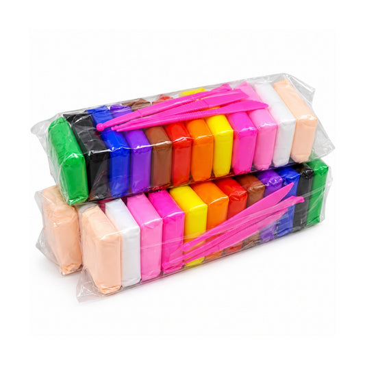 12 Piece Super Clay Set – Soft Moulding & Creative Craft Clay – Assorted Colours
