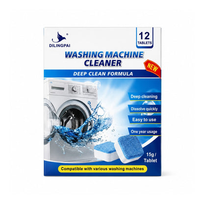 12pc Washing Machine Cleaner Tablets – Drum Cleaner & Odour Remover