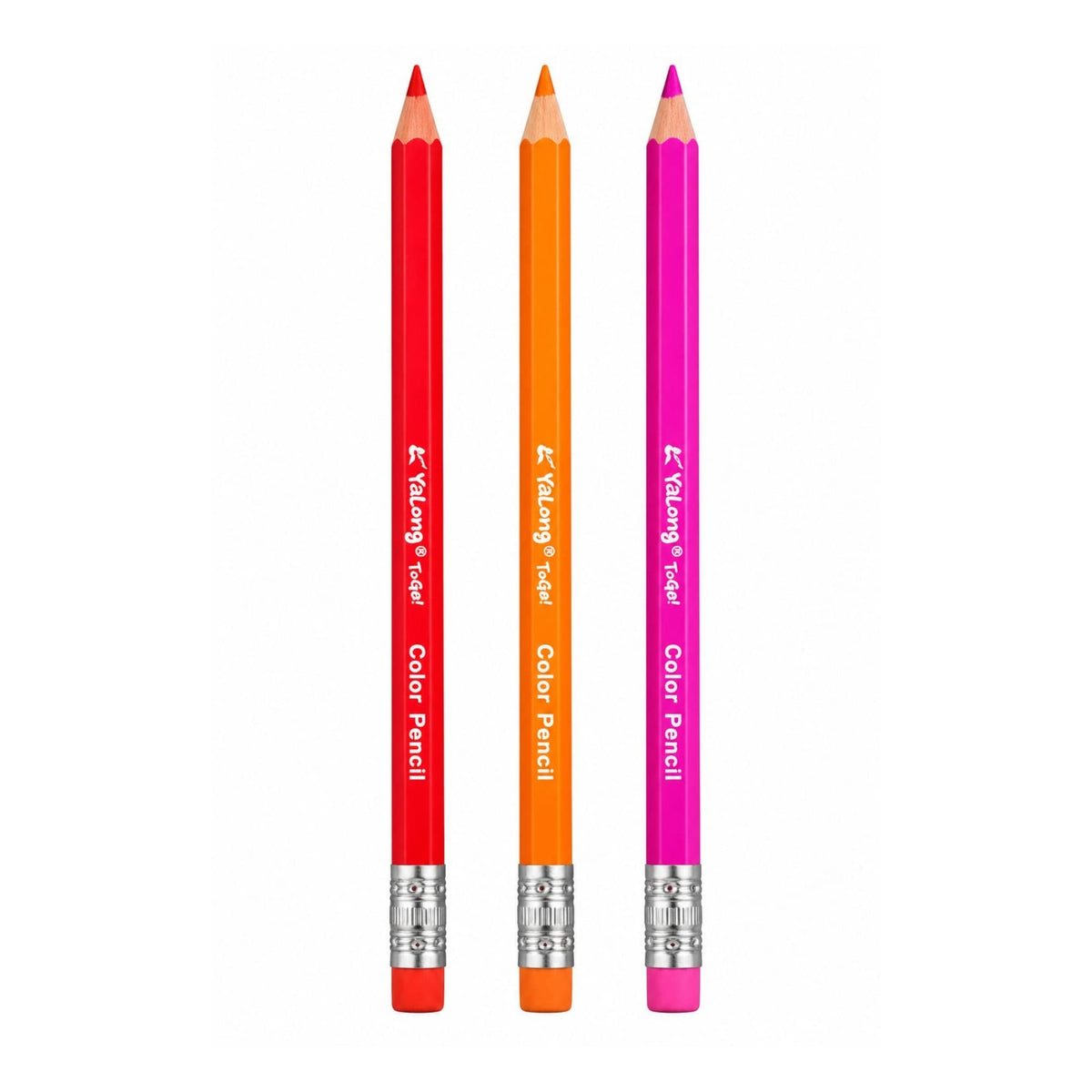 12 Piece Yalong Erasable Colour Pencils – Smooth Colouring Pencils with Eraser Tips