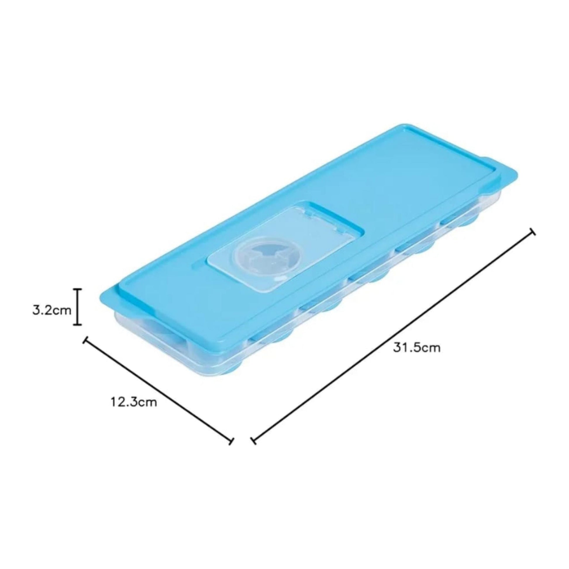 12 Slot Silicone Ice Cube Tray with Lid – Round Ice Cube Mold for Freezer