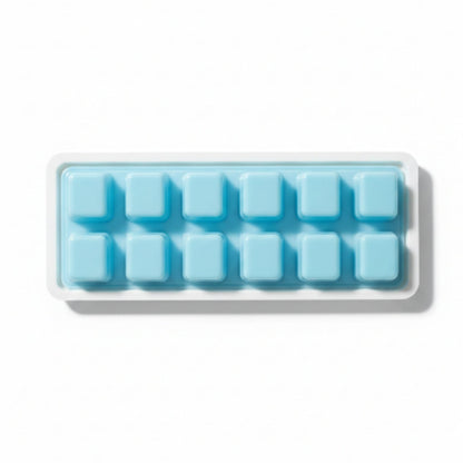 12 Slot Silicone Ice Cube Tray with Lid – Square Ice Cube Mold for Freezer
