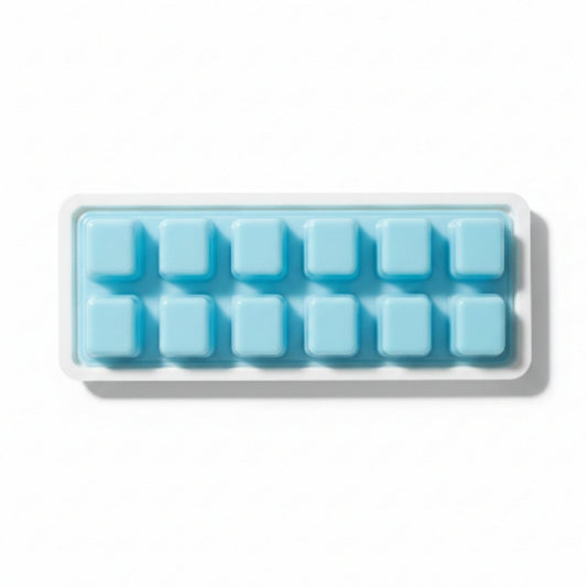 12 Slot Silicone Ice Cube Tray with Lid – Square Ice Cube Mold for Freezer