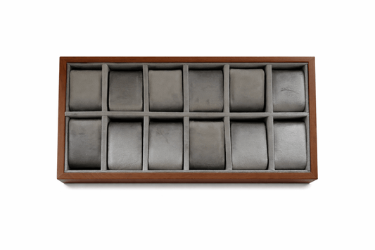 12 Slot Wooden Watch Tray