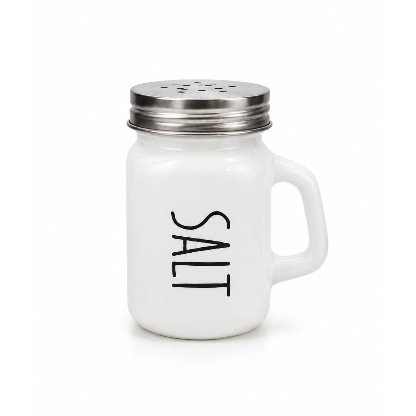 120ml Glass Salt & Pepper Shaker Set - Black And White