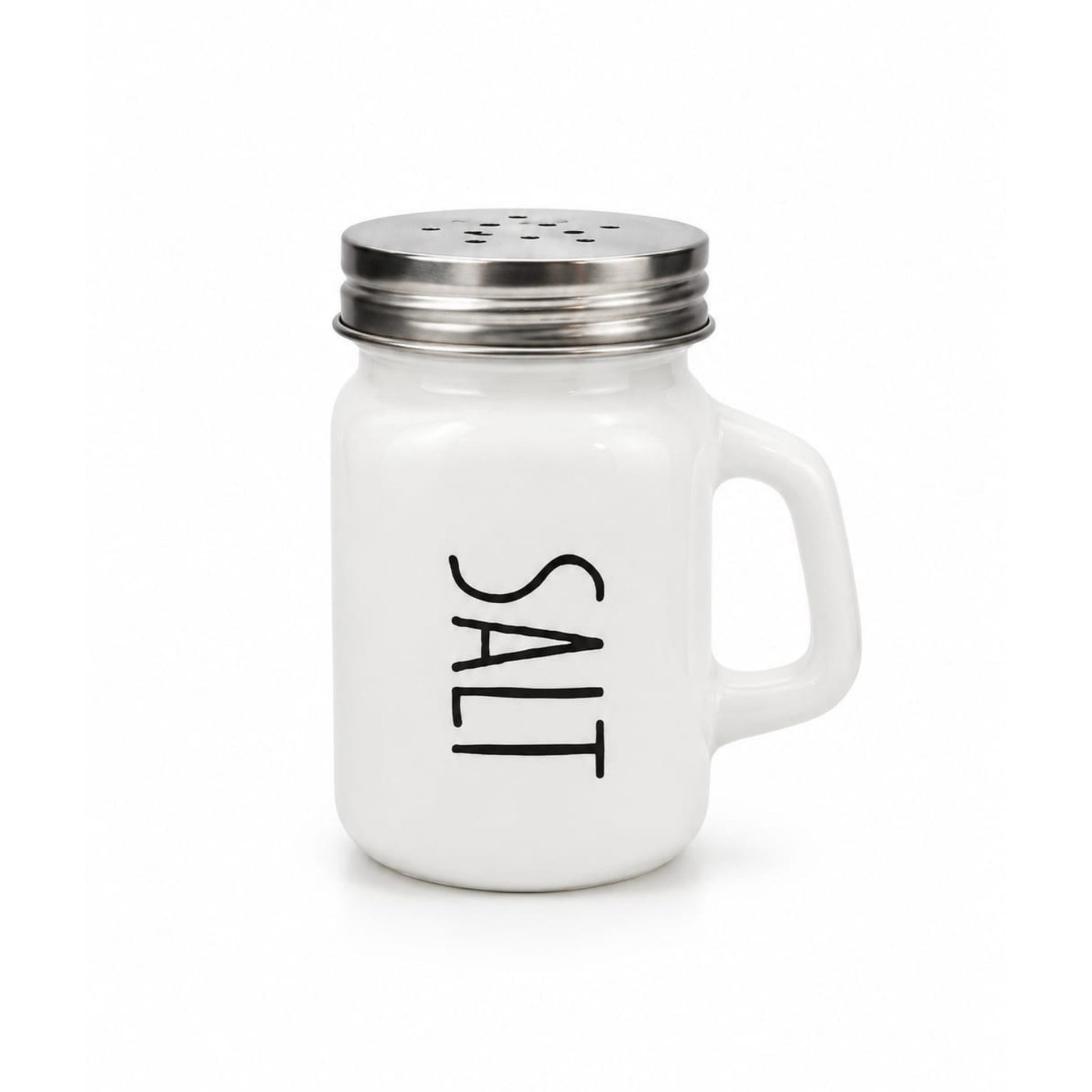120ml Glass Salt & Pepper Shaker Set - Black And White