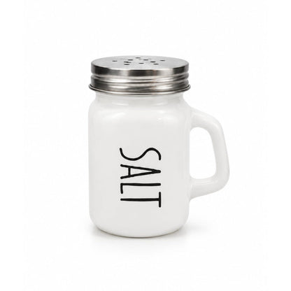 120ml Glass Salt & Pepper Shaker Set - Black And White