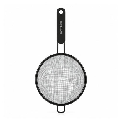 12cm Danny Home Stainless Steel Fine Mesh Sifter – Flour Sieve With Fine Mesh Design – Black