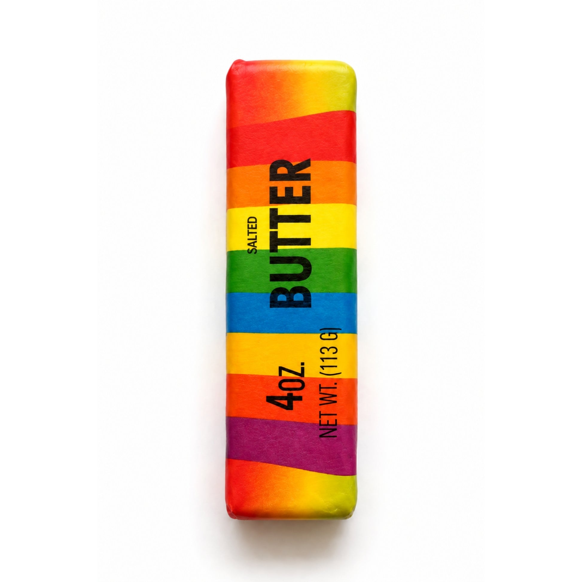 Rainbow Butter Squishy – Soft Slow Rising Squeeze Stress Relief Fidget Toy On White Background