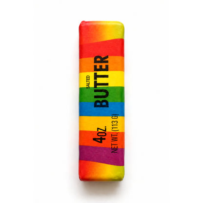 Rainbow Butter Squishy – Soft Slow Rising Squeeze Stress Relief Fidget Toy On White Background