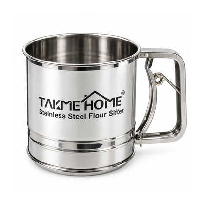 12cm Takmehome Stainless Steel Flour Sifter for Baking & Cooking