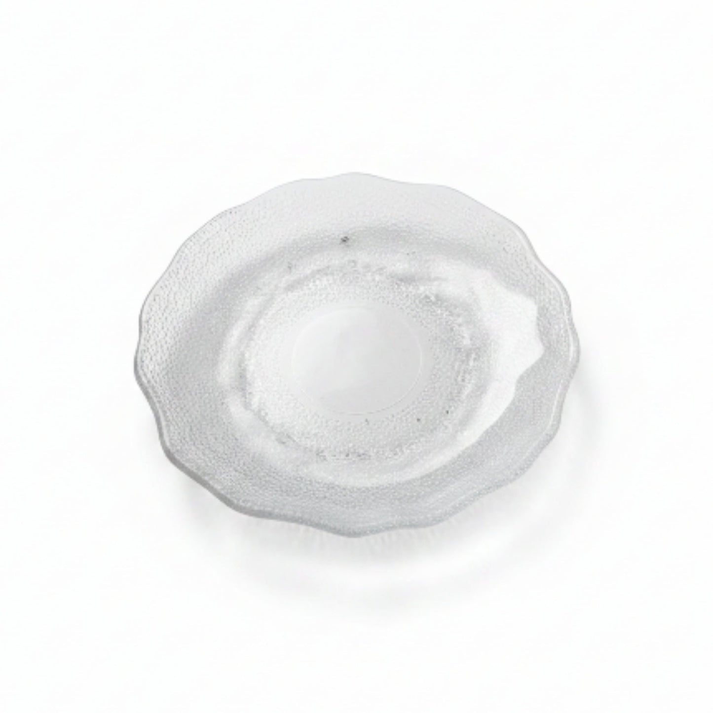 12pc Glass Dessert Bowl With Saucer - Saucer On White Background
