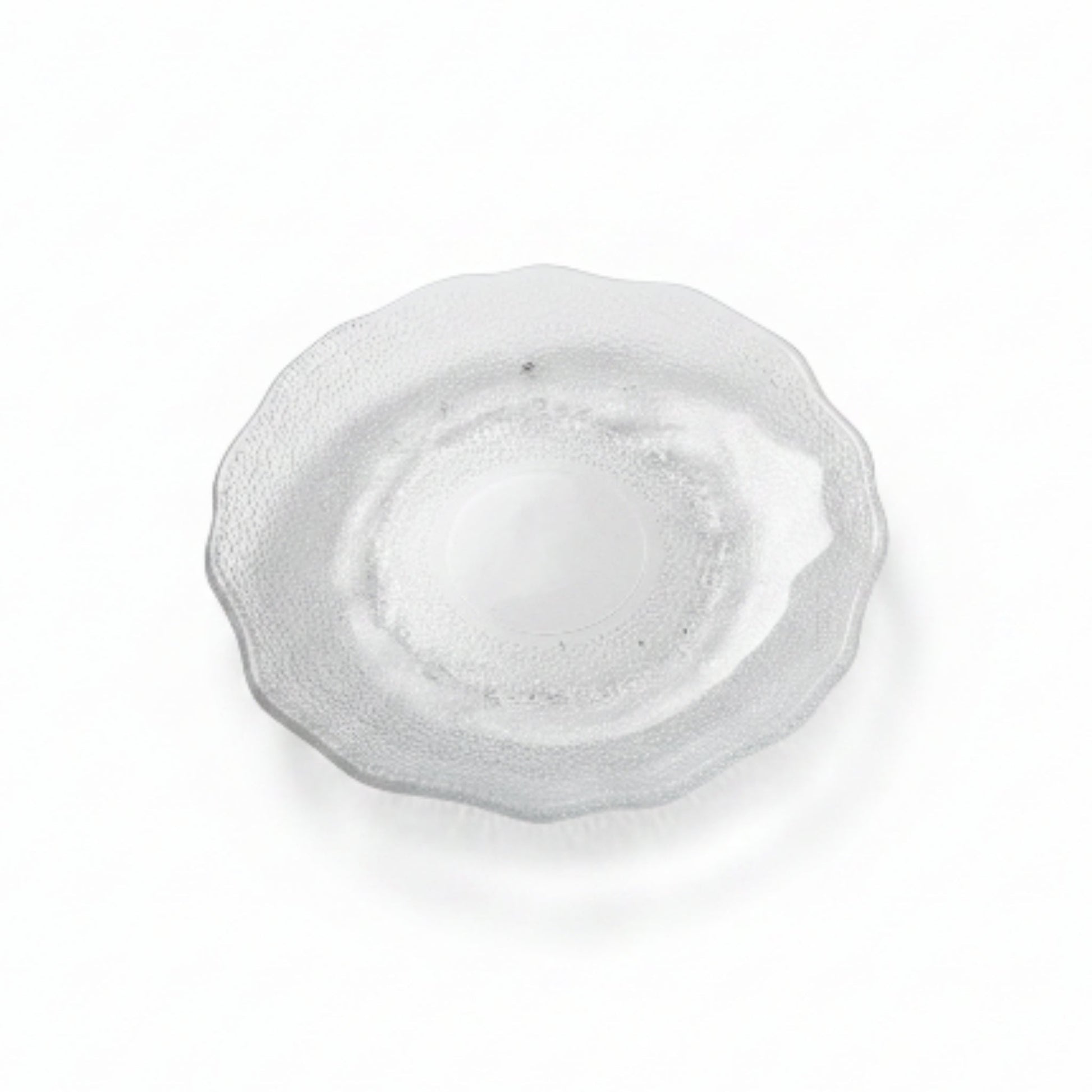 12pc Glass Dessert Bowl With Saucer - Saucer On White Background