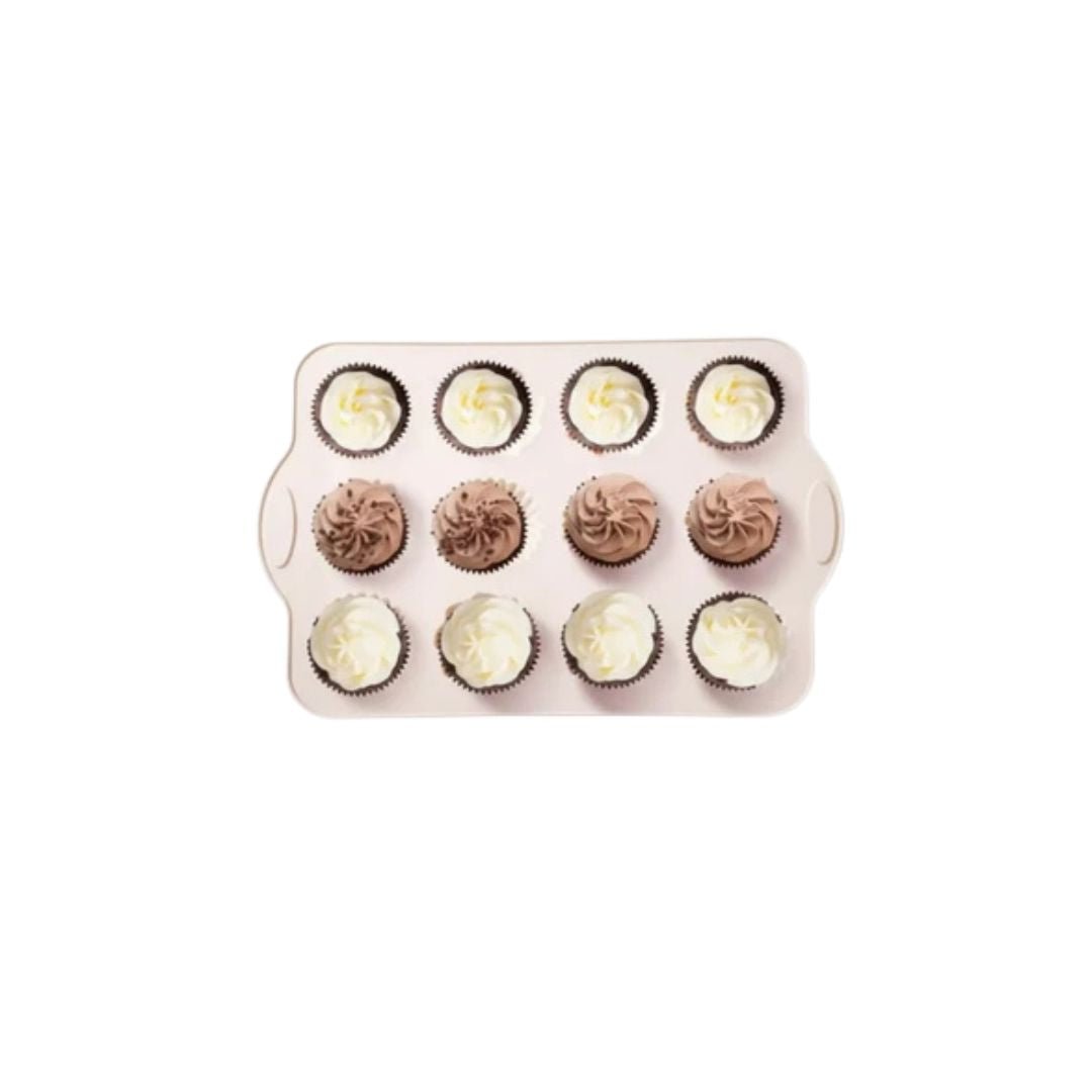 12pc Floral Silicone Muffin Pan