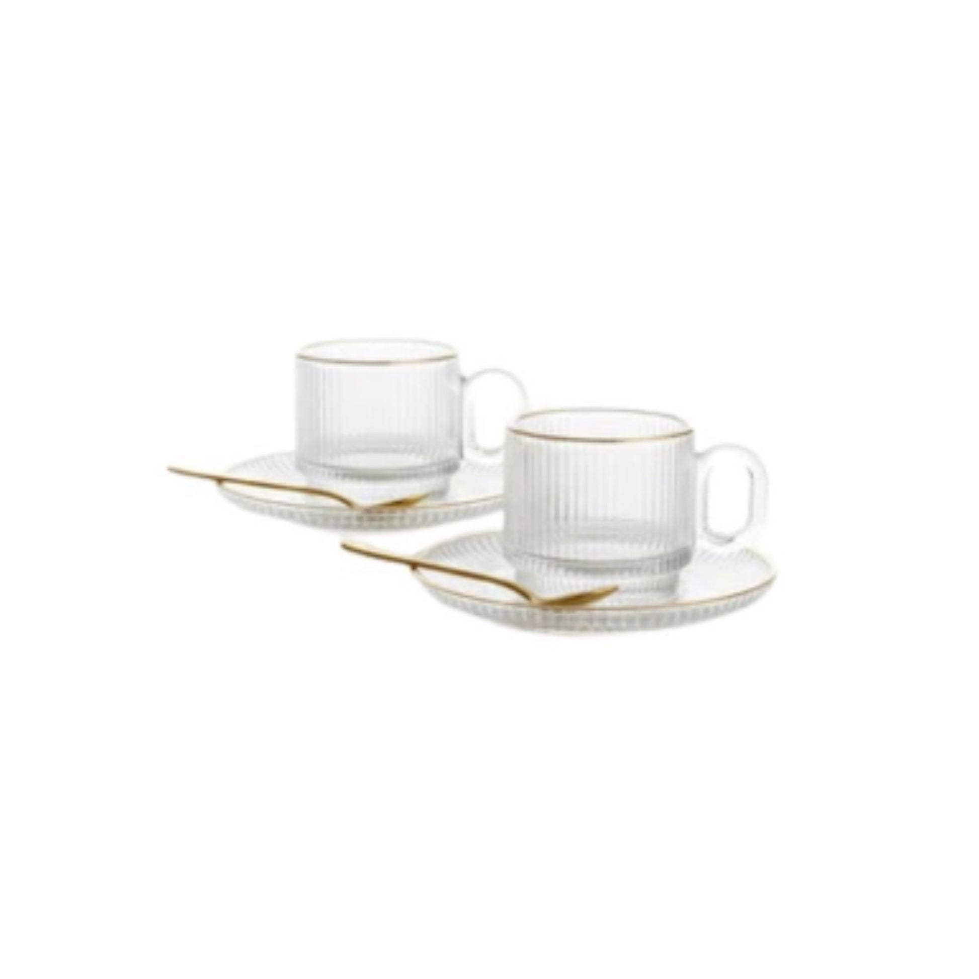 12pc Gold Rim Cup And Saucer