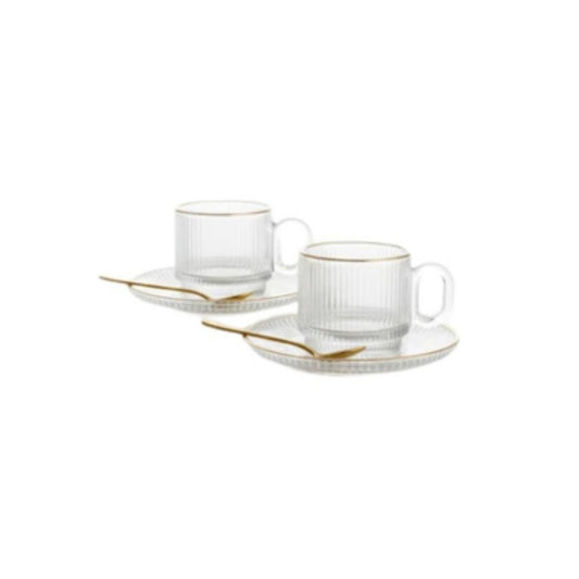 12pc Gold Rim Cup And Saucer