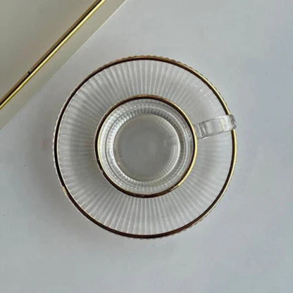 12pc Gold Rim Cup And Saucer