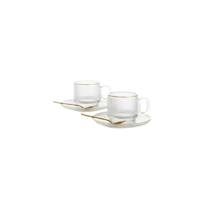 12pc Gold Rim Cup And Saucer