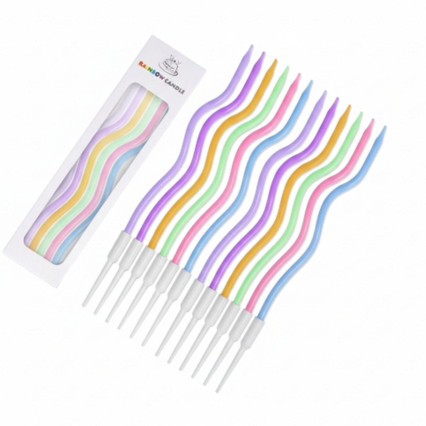 12pc Wavy Candles