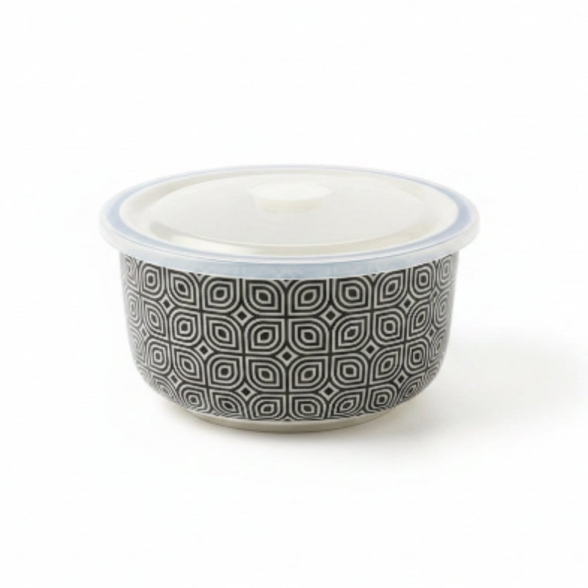 13cm Danny Home Porcelain Bowl with Lid – Airtight Serving & Food Storage Bowl for Kitchen & Dining