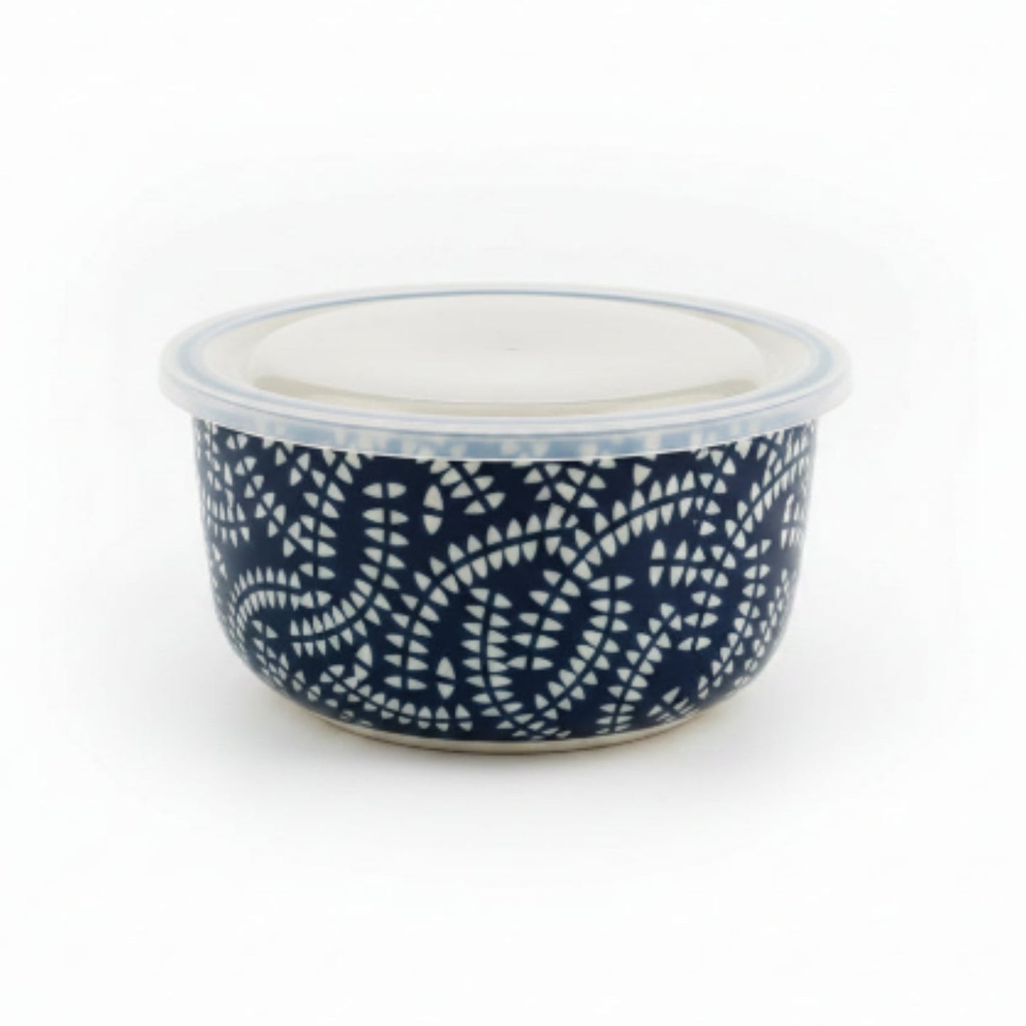 13cm Danny Home Porcelain Bowl with Lid – Airtight Serving & Food Storage Bowl for Kitchen & Dining